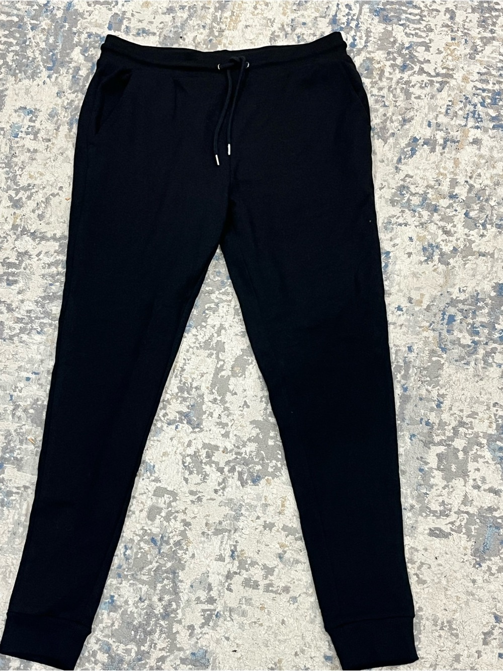 Men's Black Drawstring Jogger Pants - Casual Comfort